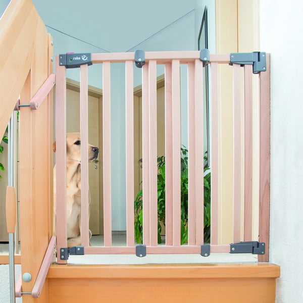 Cancello protettivo in legno di faggio in colore naturale - Roba-image-3