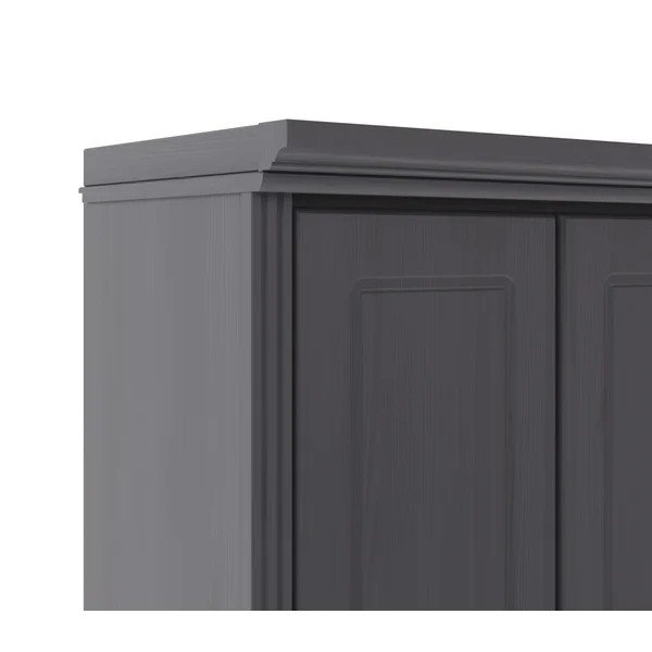 Armadietto grigio in pino massiccio 74x223x37 cm Anita – Støraa-image-3