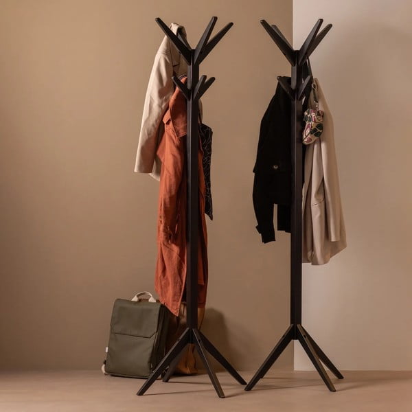 Appendiabiti nero in legno di betulla Studio - WOOOD-image-1