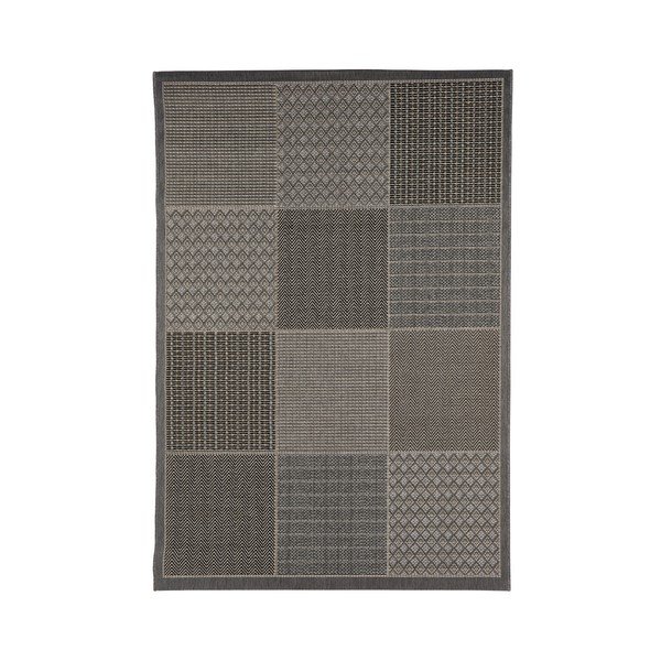 Tappeto grigio altamente resistente per esterni Webtappeti Quadrotta, 133 x 190 cm - Floorita-image-2