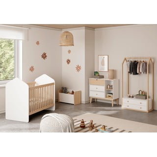 Culla bianca/naturale in pino 60x120 cm Estefania - Marckeric