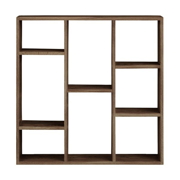 Mensola marrone scuro in rovere massiccio con ripiani multipli 70 cm Townsville – House Nordic-image-3