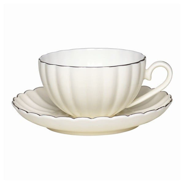 Tazza con piattino Crema pastello - Green Gate