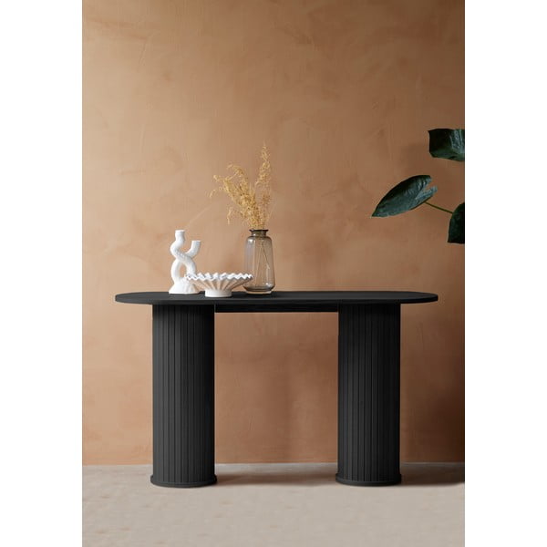 Tavolo consolle nero 40x130 cm Nola – Unique Furniture-image-1