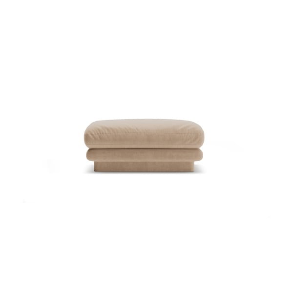 Pouf in tessuto bouclé beige Torino - Micadoni Home