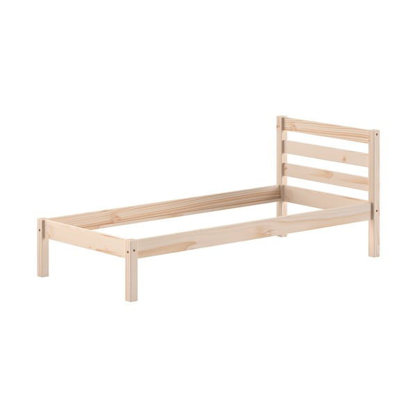 Letto da bambini di colore naturale in pino massiccio rete non inclusa 90x200 cm Pino – Vipack