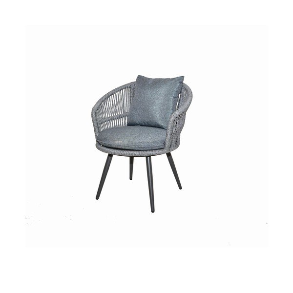 Set da pranzo da giardino in rattan grigio per 6 persone Concord - Rojaplast-image-2