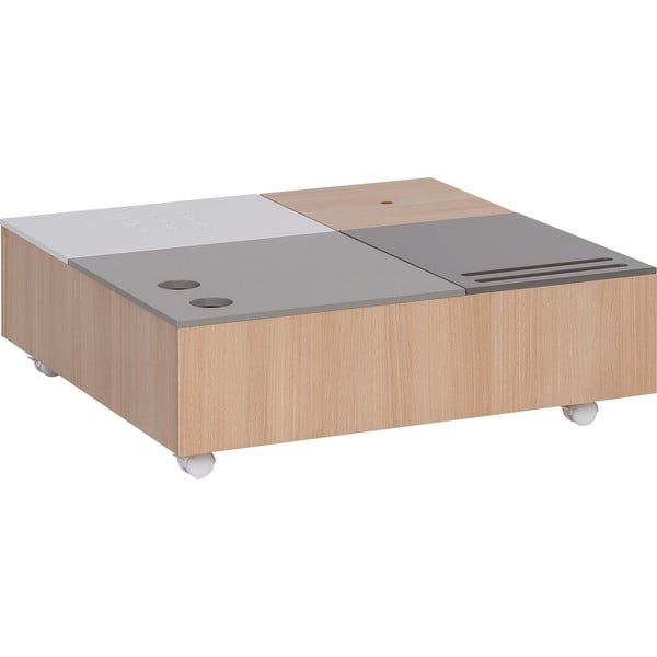 Tavolino multifunzionale su ruote con vani portaoggetti Custom - Vox