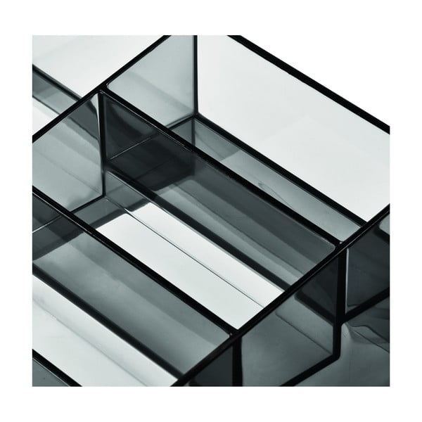 Organizzatore da bagno nero opaco per cosmetici in plastica riciclata Nail Station - iDesign-image-4