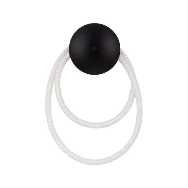 Lampada da parete LED bianca/nera opaca in acciaio Ilane – Nova Luce