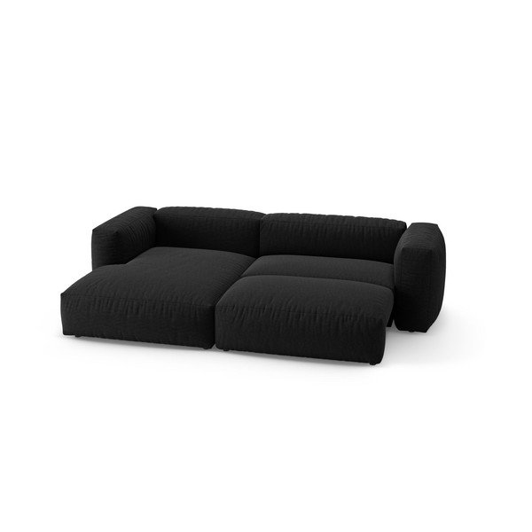 Divano angolare componibile nero allungabile (con penisola a sinistra/con chaise lounge) – Micadoni -image-3