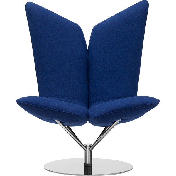 Poltrona girevole blu scuro Angel - Softline