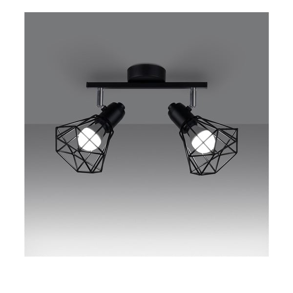 Lampada da soffitto nera ø 10 cm Varpu - Sollux-image-1