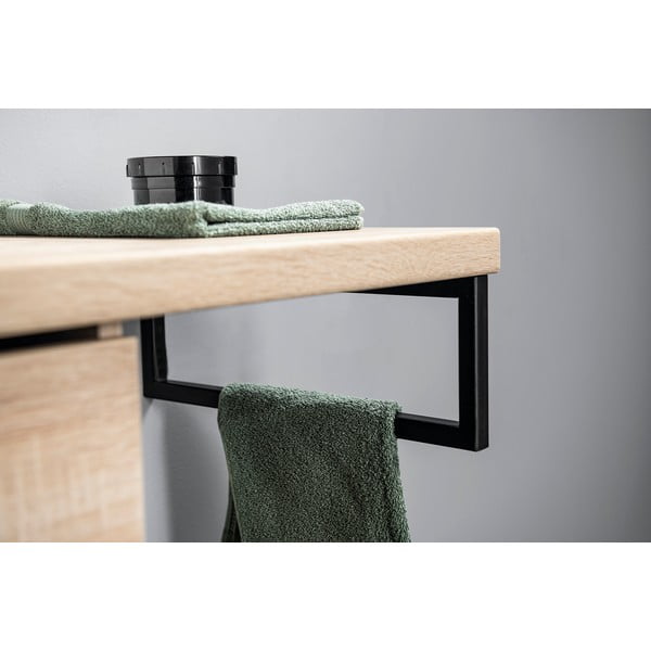 Supporto per piano nero in acciaio 44x2 cm – Sapho-image-1