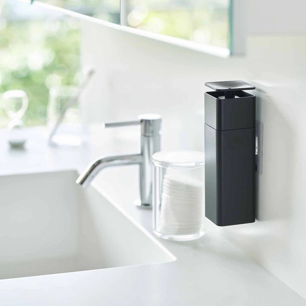Dispenser per sapone senza foratura nero in plastica 230 ml Film Hook – YAMAZAKI-image-4