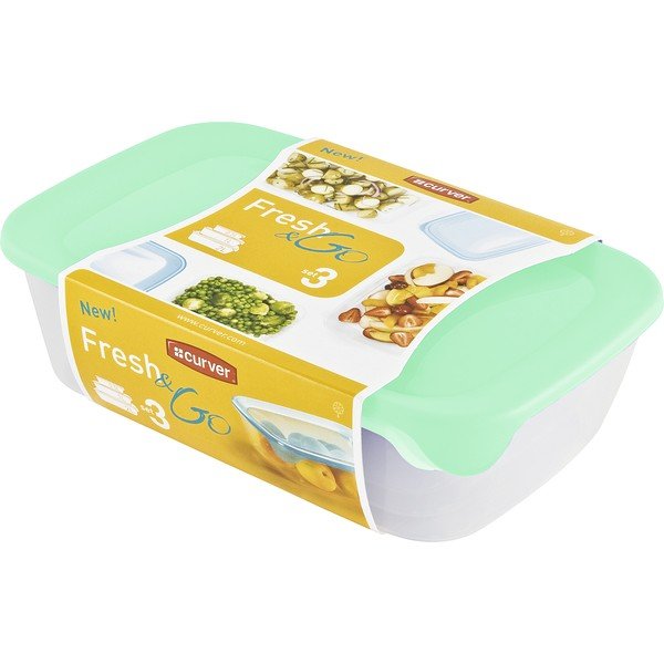 Set di 3 vasetti verdi per alimenti Fresh&Go - Curver