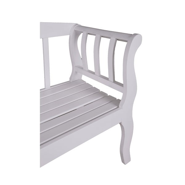 Panchina da giardino in legno bianco Arcadia - Garden Pleasure-image-1