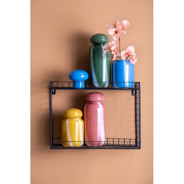 Mensola nera in acciaio con ripiani multipli 40 cm Reja – PT LIVING-image-3