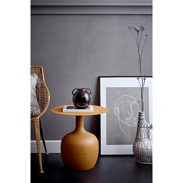 Tavolino rotondo in metallo arancione ø 46 cm Ayah - Bloomingville-image-1