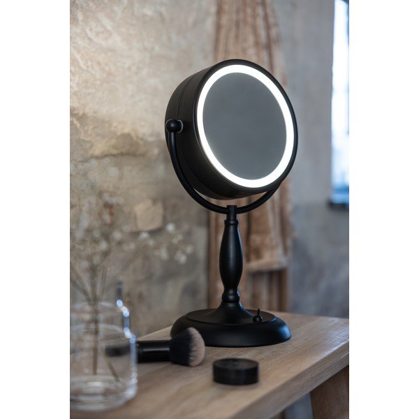 Lampada da tavolo nera opaca con paralume in vetro (altezza 36 cm) Face - Markslöjd-image-1