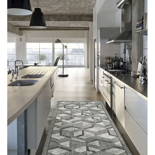 Runner grigio e nero , 55 x 140 cm Hypnotik - Floorita-image-1