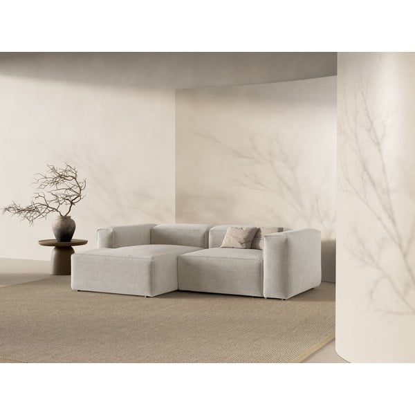 Divano angolare beige (con penisola a sinistra/con chaise lounge) Bergamo – Cosmopolitan Design-image-1