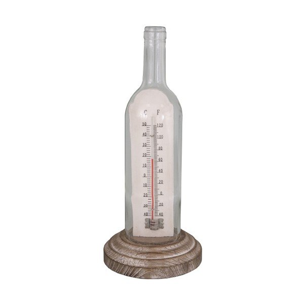 Teploměr v dřevěném podstavci Antic Line Thermometre