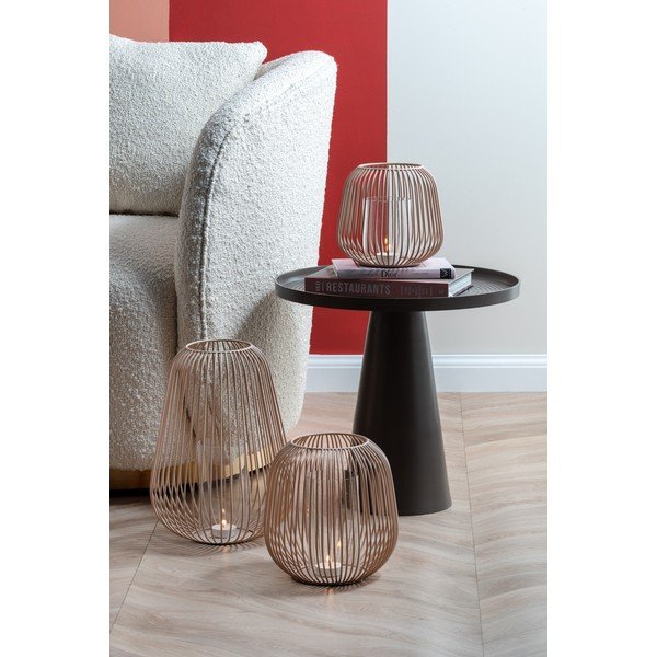 Tavolo portaoggetti Force in metallo nero, altezza 37,5 cm - Leitmotiv-image-1