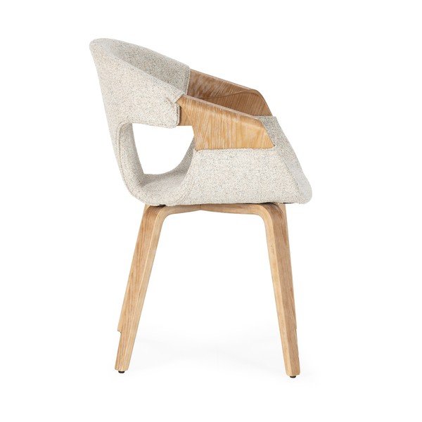 Set di sedie da pranzo beige in imbottito con braccioli 2 pz Elif – MOME-image-4