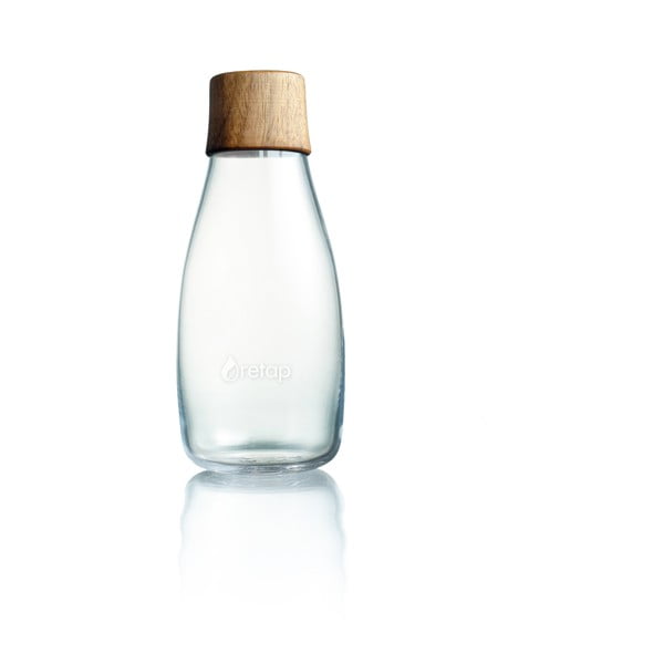 Bottiglia in vetro con coperchio in legno, 300 ml - ReTap