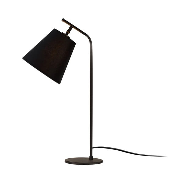 Lampada da tavolo nera con paralume in tessuto (altezza totale 67 cm) Salihini – Opviq lights-image-4