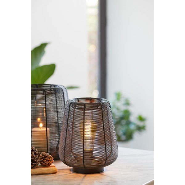 Lampada da tavolo nera (altezza 26 cm) Adeta - Light & Living-image-1