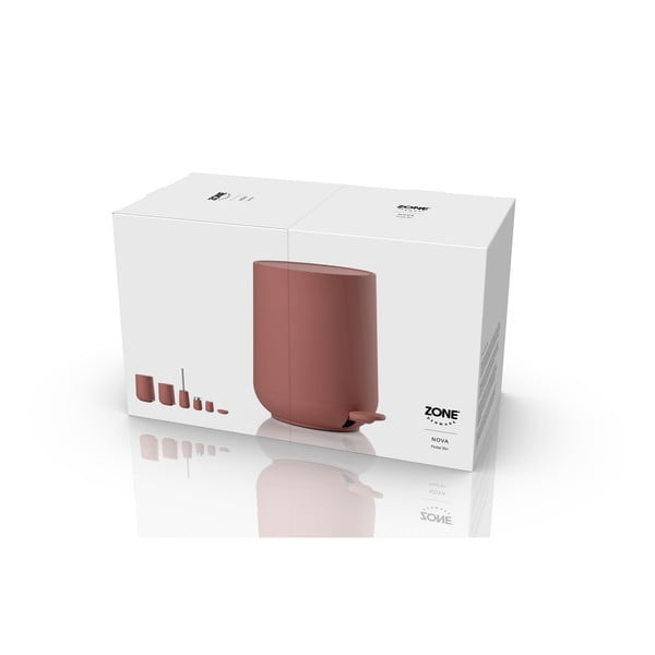 Pattumiera in plastica rosso chiaro 3 l Nova - Zone-image-3