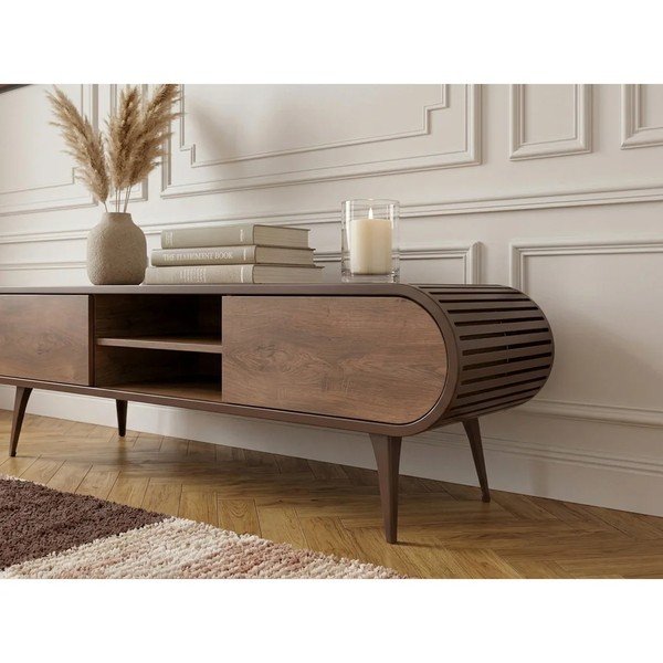 Mobile TV di colore naturale con effetto rovere 180x52x40 cm Billie – Bobochic Paris-image-4