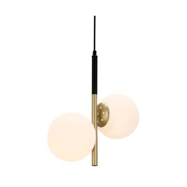 Lampada a sospensione color oro con paralume in vetro 32,5x15 cm Duo - Candellux Lighting-image-3