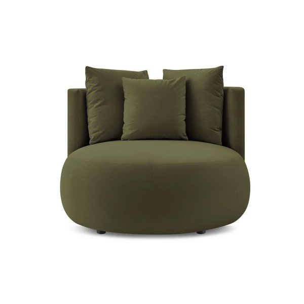 Poltrona verde con rivestimento in velluto Cesar – Bobochic Paris-image-3