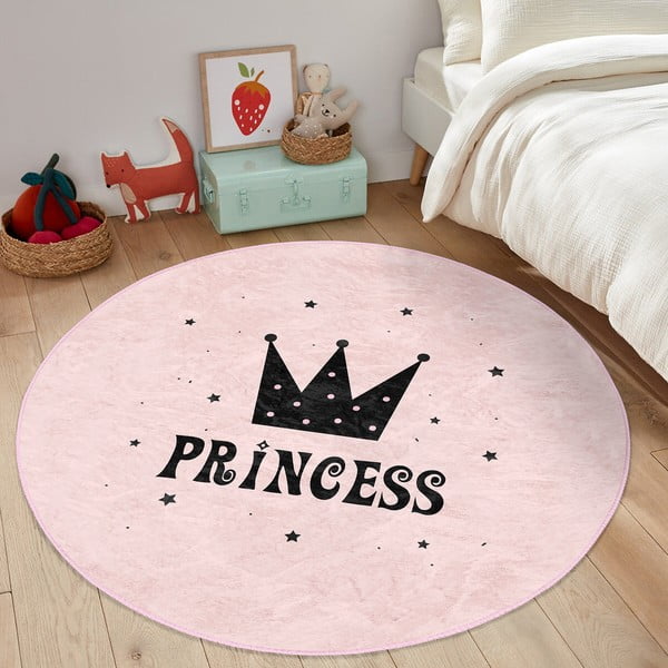 Tappeto rosa per bambini ø 120 cm Comfort - Mila Home-image-4