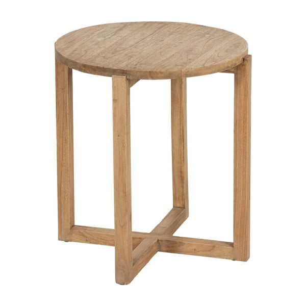 Tavolino rotondo in legno mindi massiccio ø 40 cm Dala – Ixia