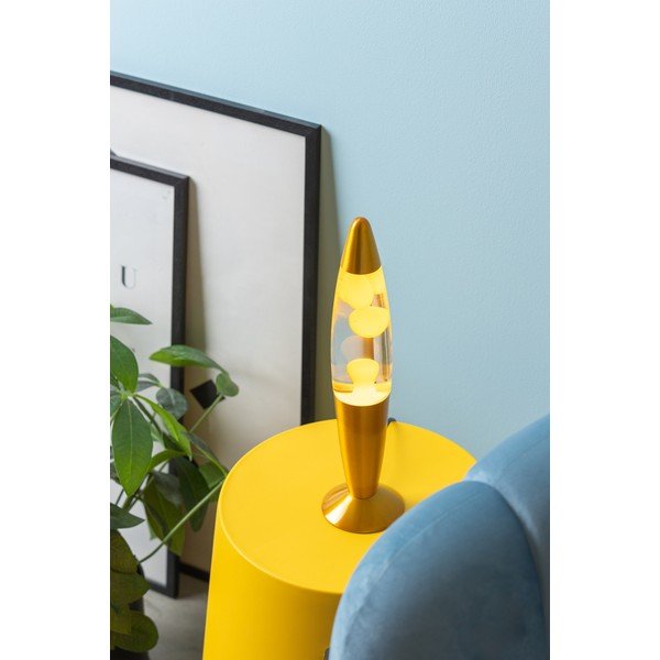 Lava lamp gialla in vetro (altezza totale 35,5 cm) Funky Rocket Lava – Leitmotiv-image-1