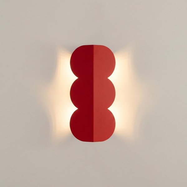 Lampada da parete rossa in alluminio BISCUIT – Thoro-image-4