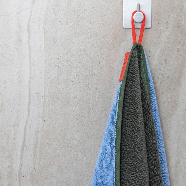 Asciugamano tipo terry verde scuro/blu in cotone organico 70x133 cm Soft – Mette Ditmer Denmark-image-2