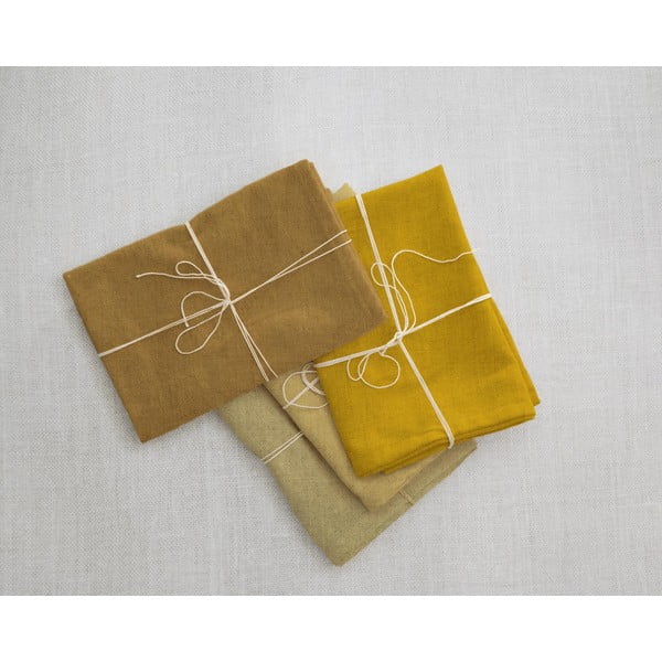 Set di 4 tovaglioli di lino Beige, 43 x 43 cm - Really Nice Things-image-1
