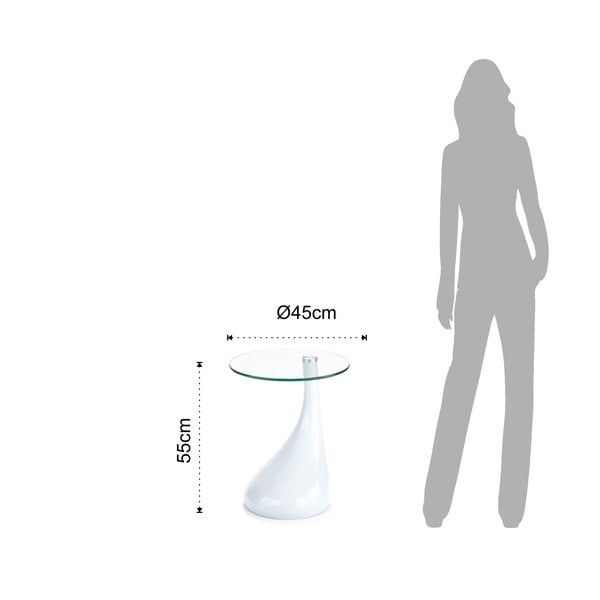 Tavolo rotondo con piano in vetro ø 45 cm Pop - Tomasucci-image-2