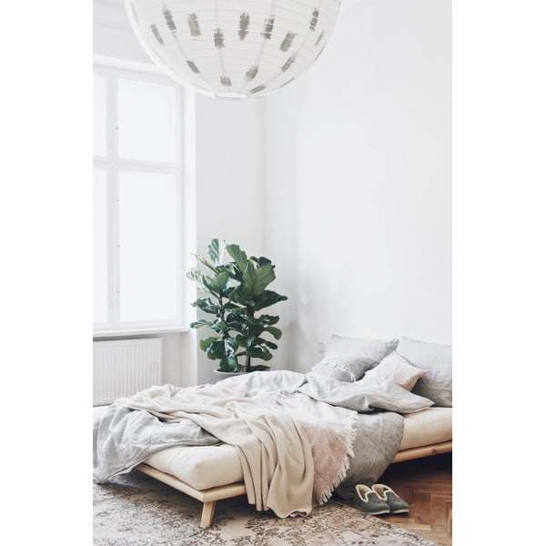 Letto matrimoniale nero in legno di pino con griglia 160x200 cm Senza - Karup Design-image-4