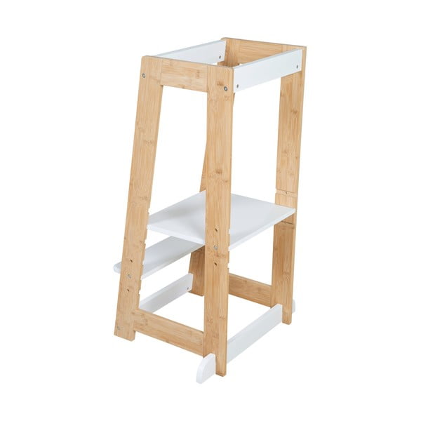 Torre di apprendimento bianca in bambù – Roba-image-3