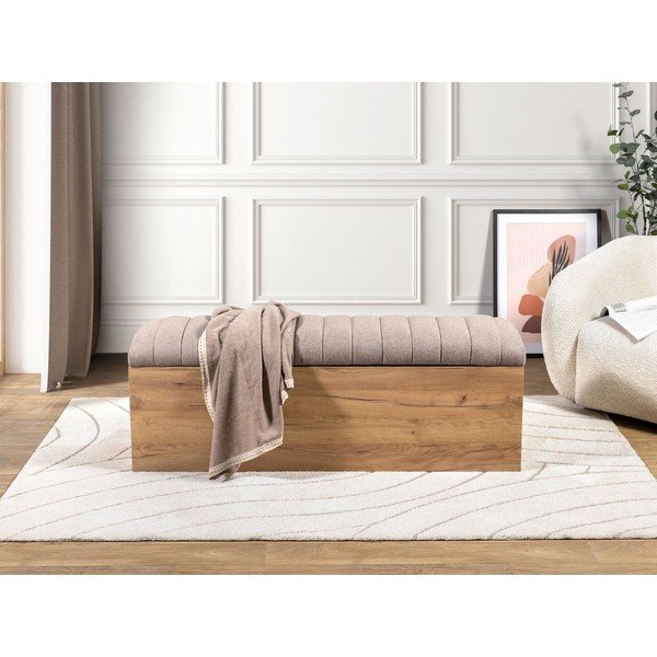 Panca in colore beige e naturale Oceane - Bobochic Paris-image-1