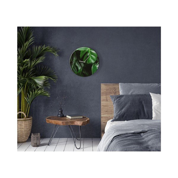 Orologio da parete in vetro , ⌀ 30 cm Monstera - Styler-image-1
