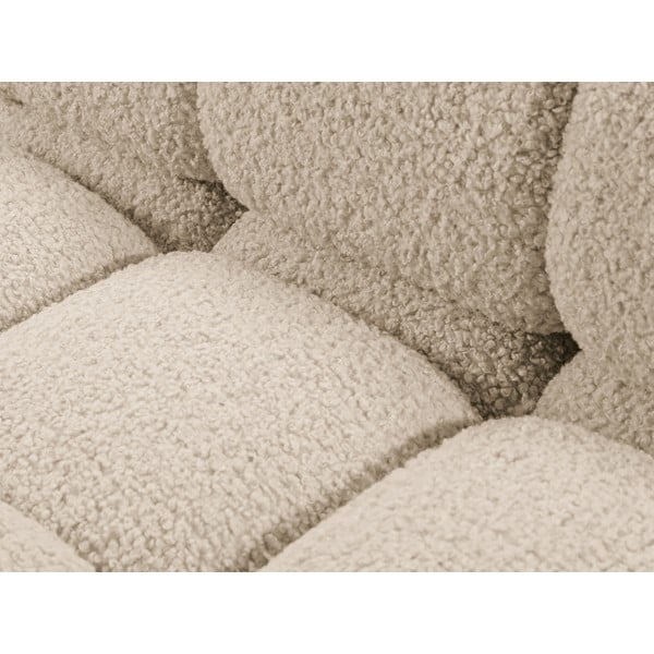 Divano angolare modulare beige in tessuto bouclé (angolo destro) Bellis - Micadoni Home-image-1