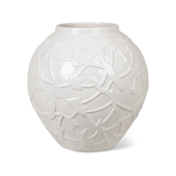 Vaso in gres bianco, altezza 20 cm Relief - Kähler Design