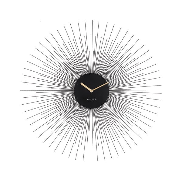 Orologio da parete nero Grande, ø 60 cm Peony - Karlsson